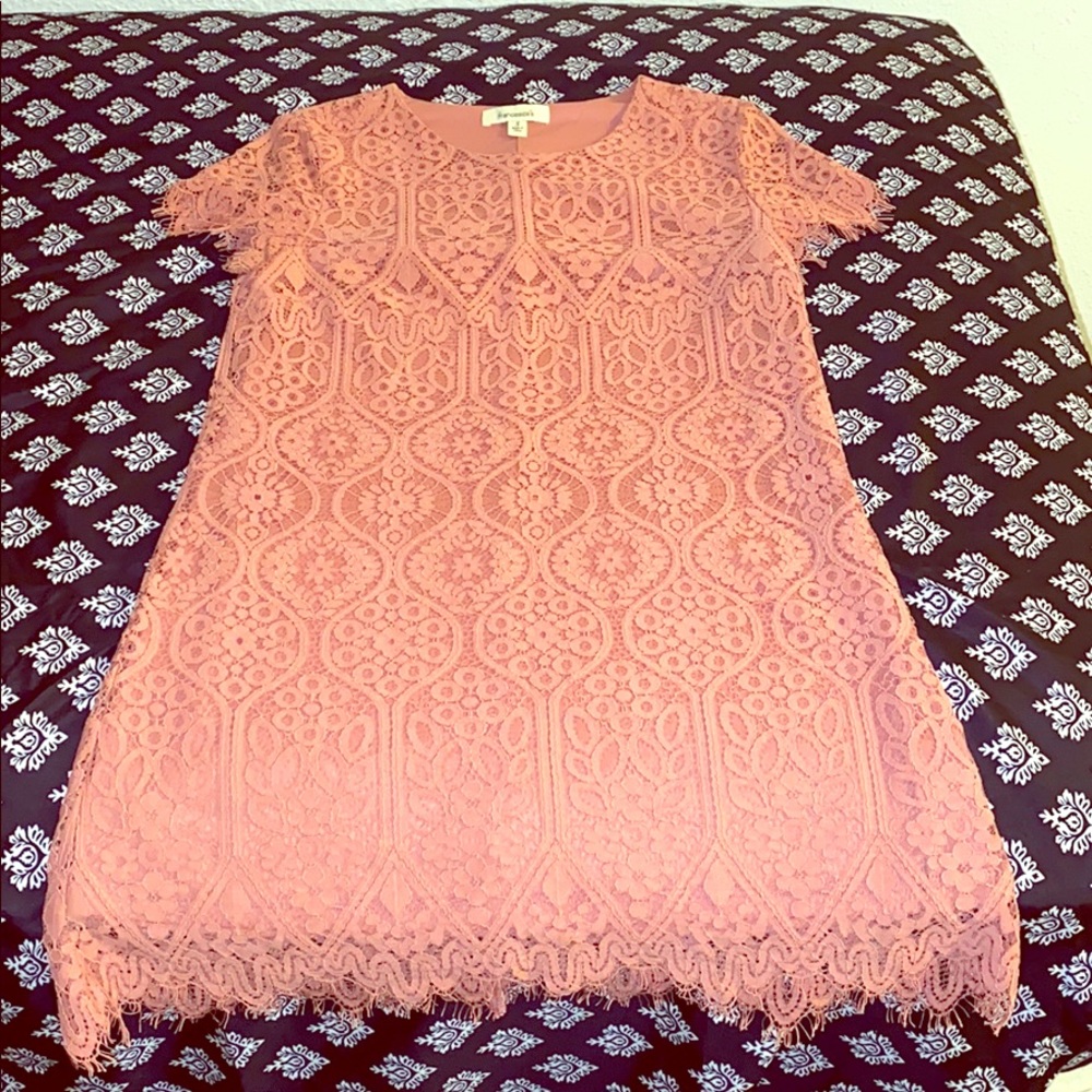 Rose colored Lace Dress.